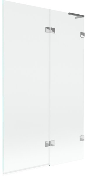 Mexen Lunar L, paravan de cadă cu 2 aripi, dreapta, 110 x 150 cm, sticlă transparentă, crom, 897L-110-100-01-00-P