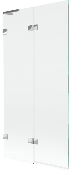 Mexen Lunar L, paravan de cadă cu 2 aripi stânga 90 x 150 cm, sticlă transparentă, crom, 897L-090-100-01-00-L
