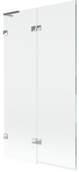 Mexen Lunar L, paravan de cadă cu 2 aripi stânga 100 x 150 cm, sticlă transparentă, crom, 897L-100-100-01-00-L
