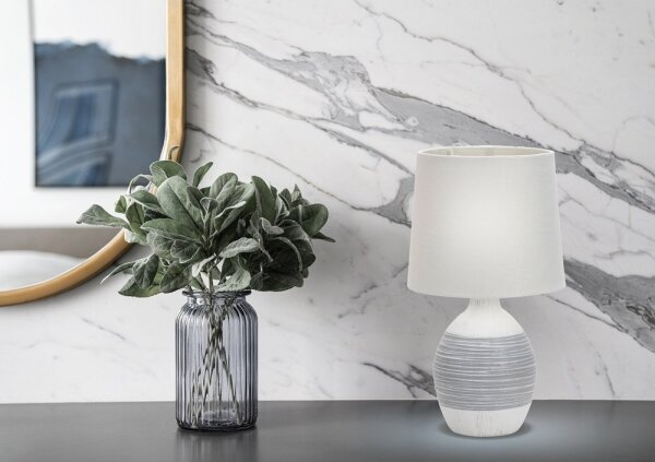 Lampă de masă AMBON 1xE14/40W/230V alb