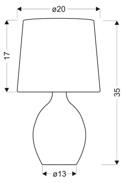 Lampă de masă AMBON 1xE14/40W/230V alb