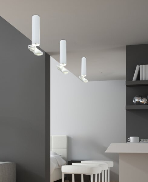 Lustră aplicată TUBA 1xGU10/50W/230V alb