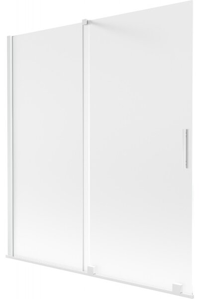 Mexen Velar, paravan de baie glisant cu 2 aripi 150 x 150 cm, sticlă mată 8 mm, alb mat, 896-150-000-31-20