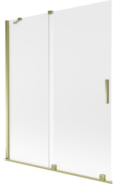 Mexen Velar, paravan de baie glisant cu 2 aripi 140 x 150 cm, sticlă mată 8 mm, auriu strălucitor, 896-140-000-31-50