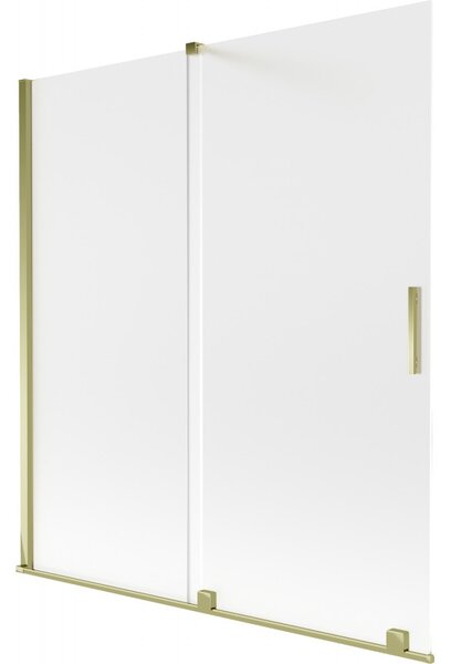 Mexen Velar, paravan de baie glisant cu 2 aripi 150 x 150 cm, sticlă mată 8 mm, auriu strălucitor, 896-150-000-31-50