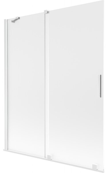 Mexen Velar, paravan de baie glisant cu 2 aripi 140 x 150 cm, sticlă mată 8 mm, alb mat, 896-140-000-31-20