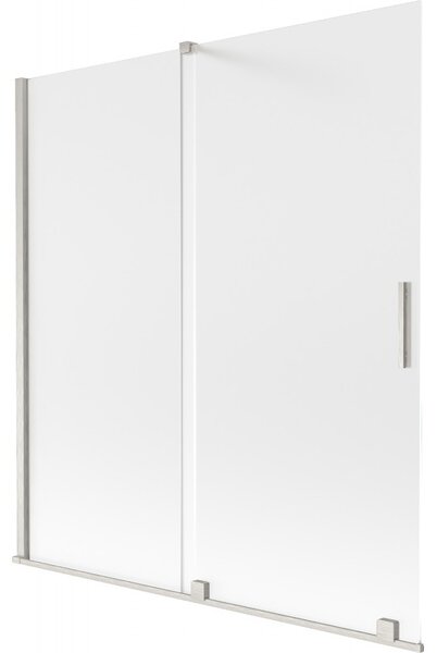 Mexen Velar, paravan de baie glisant cu 2 aripi 150 x 150 cm, sticlă mată 8 mm, oțel periat, 896-150-000-31-97