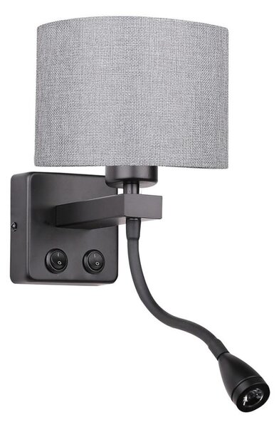 Corp de iluminat LED flexibil POLO 1xE27/40W+LED/2W 230V negru