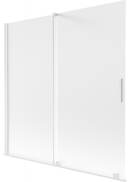 Mexen Velar, paravan de baie glisant cu 2 aripi 160 x 150 cm, sticlă mată 8 mm, alb mat, 896-160-000-31-20