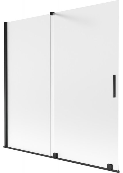 Mexen Velar, paravan de baie glisant cu 2 aripi 160 x 150 cm, sticlă mată 8 mm, negru mat, 896-160-000-31-70