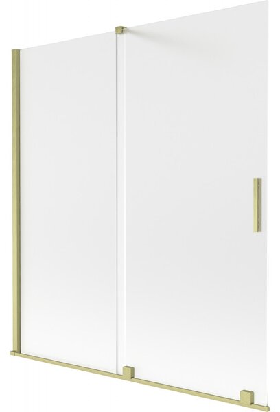 Mexen Velar, paravan de baie glisant cu 2 aripi 150 x 150 cm, sticlă mată 8 mm, auriu mat, 896-150-000-31-55