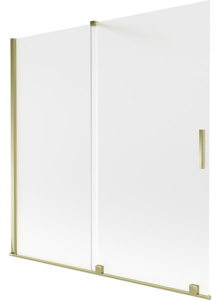 Mexen Velar, paravan de baie glisant cu 2 aripi 160 x 150 cm, sticlă mată 8 mm, auriu strălucitor, 896-160-000-31-50