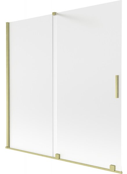 Mexen Velar, paravan de baie glisant cu 2 aripi 160 x 150 cm, sticlă mată 8 mm, auriu mat, 896-160-000-31-55