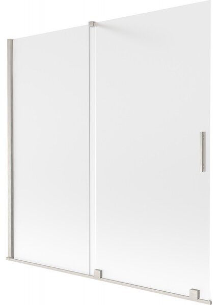 Mexen Velar, paravan de baie glisant cu 2 aripi 160 x 150 cm, sticlă mată 8 mm, oțel periat, 896-160-000-31-97