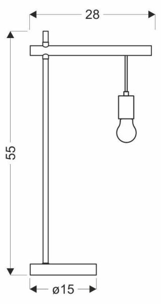 Lampă de masă IZZY 1xE27/60W/230V