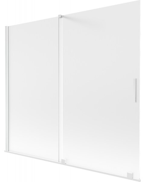 Mexen Velar, paravan de baie glisant cu 2 aripi 180 x 150 cm, sticlă mată 8 mm, alb mat, 896-180-000-31-20