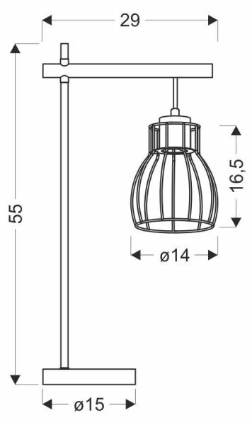 Lampă de masă BERNITA 1xE27/60W/230V