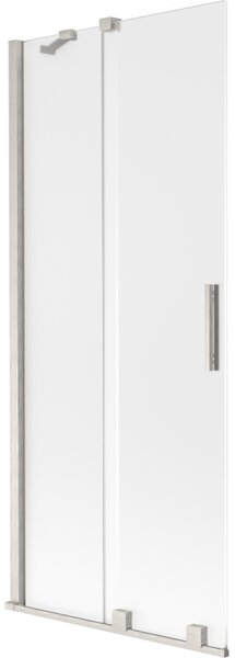 Mexen Velar, paravan de baie glisant cu 2 aripi 80 x 150 cm, sticlă mată 8 mm, oțel periat, 896-080-000-31-97