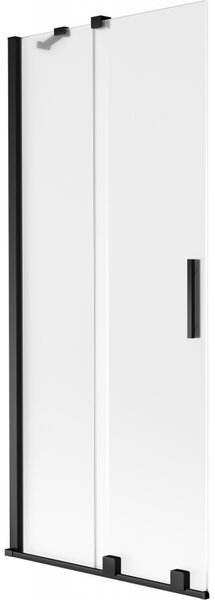 Mexen Velar, paravan de baie glisant cu 2 aripi 80 x 150 cm, sticlă mată 8 mm, negru mat, 896-080-000-31-70