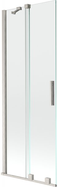 Mexen Velar, paravan de baie glisant cu 2 aripi 70 x 150 cm, sticlă transparentă de 8 mm, oțel periat, 896-070-000-01-97