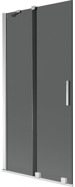 Mexen Velar, paravan de baie glisant cu 2 aripi 90 x 150 cm, sticlă gri 8 mm, crom, 896-090-000-41-01