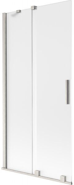 Mexen Velar, paravan de baie glisant cu 2 aripi 90 x 150 cm, sticlă mată 8 mm, oțel periat, 896-090-000-31-97