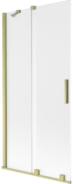 Mexen Velar, paravan de baie glisant cu 2 aripi 90 x 150 cm, sticlă mată 8 mm, auriu mat, 896-090-000-31-55