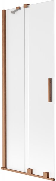 Mexen Velar, paravan de baie glisant cu 2 aripi 70 x 150 cm, sticlă mată 8 mm, cupru mat, 896-070-000-31-65