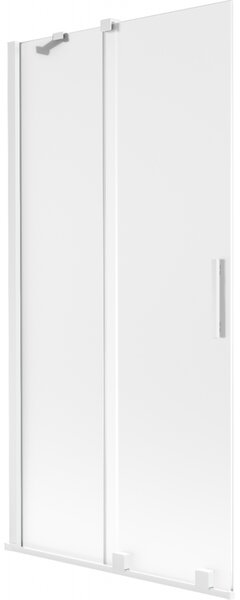 Mexen Velar, paravan de baie glisant cu 2 aripi 90 x 150 cm, sticlă mată 8 mm, alb mat, 896-090-000-31-20