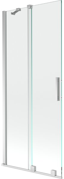 Mexen Velar, paravan de baie glisant cu 2 aripi 80 x 150 cm, sticlă transparentă de 8 mm, profil cromat, 896-080-000-01-01