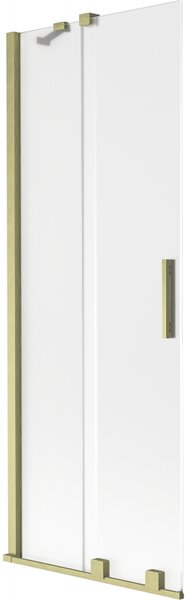 Mexen Velar, paravan de baie glisant cu 2 aripi 70 x 150 cm, sticlă mată 8 mm, auriu mat, 896-070-000-31-55