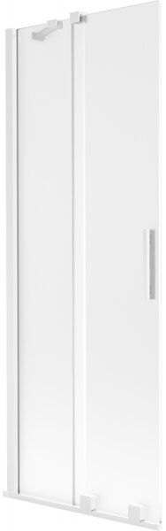 Mexen Velar, paravan de baie glisant cu 2 aripi 70 x 150 cm, sticlă mată 8 mm, alb mat, 896-070-000-31-20