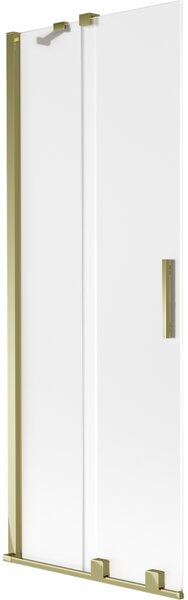 Mexen Velar, paravan de baie glisant cu 2 aripi 70 x 150 cm, sticlă mată 8 mm, auriu strălucitor, 896-070-000-31-50