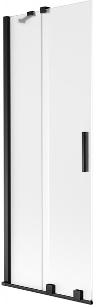 Mexen Velar, paravan de baie glisant cu 2 aripi 70 x 150 cm, sticlă mată 8 mm, negru mat, 896-070-000-31-70