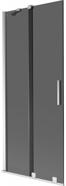Mexen Velar, paravan de baie glisant cu 2 aripi 80 x 150 cm, sticlă gri 8 mm, crom, 896-080-000-41-01