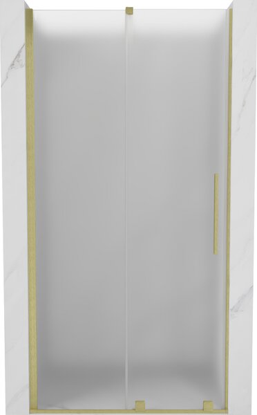 Mexen Velar, usa de dus culisanta pentru deschidere 110 cm, sticla mat 8 mm, auriu mat, 871-110-000-31-55