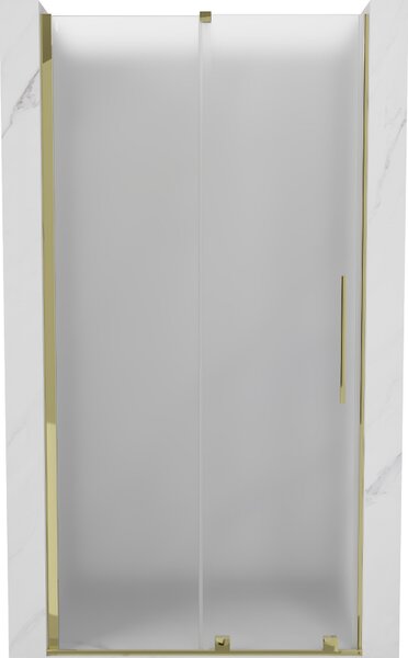 Mexen Velar, usa de dus culisanta pentru deschidere 110 cm, sticla mat 8 mm, auriu lucios, 871-110-000-31-50