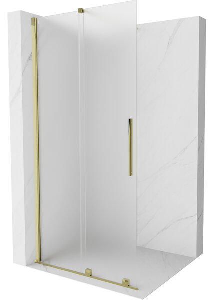 Mexen Velar, paravan de duș cu ușă glisantă Walk-in 110 x 200 cm, sticlă mată 8 mm, auriu lucios, 871-110-000-33-50