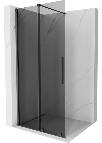 Mexen Velar, paravan de dus cu usa glisanta Walk-in 100 x 200 cm, sticla gri 8mm, grafit lustruit, 871-100-000-43-66