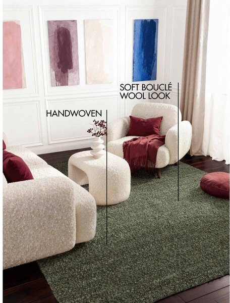 Covor verde țesut manual din material bouclé 120x170 cm Notting Hill Portobello – Ted Baker