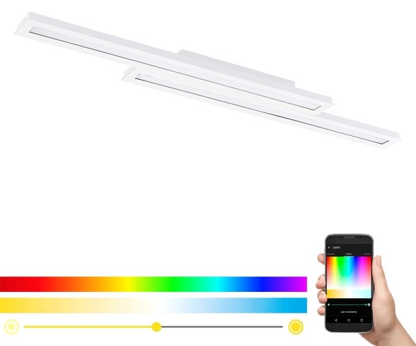 Plafonieră LED RGB dimabilă Eglo 99412 SALITERAS-C 2xLED/10W/230V