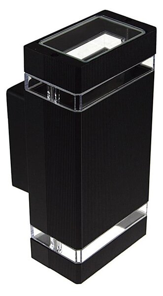Aplică perete exterior LITEK 2xGU10/30W/230V IP44 negru