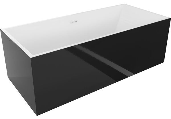 Mexen Vigo, cadă de sine stătătoare 178,5 x 80 cm, alb-negru, alb preaplin, 51251788075-20