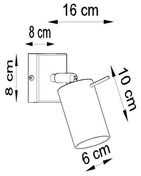 Spot de perete RING 1xGU10/40W/230V