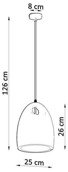 Lustră pe lanț BUKANO 1xE27/60W/230V
