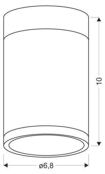 Plafonieră TUBA GU10/15W/230V