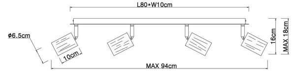 Spot Globo 54032-4 JOSEBA 4xE27/60W/230V