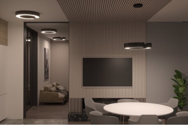 Plafonieră LED SMART C-SHAPED LED/52W/230V 60 cm Immax NEO 7133 + telecomandă ZigBee