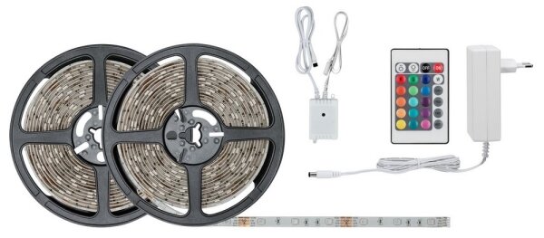 Bandă dimabilă LED RGB/28W Paulmann 78980 SIMPLED 10m 230V + telecomandă