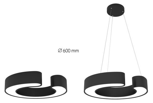 Plafonieră LED SMART C-SHAPED LED/52W/230V 60 cm Immax NEO 7133 + telecomandă ZigBee